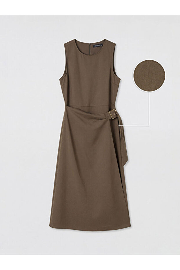 Sparkling Choices from Shining Store Zero Roba Collar Belted Dress