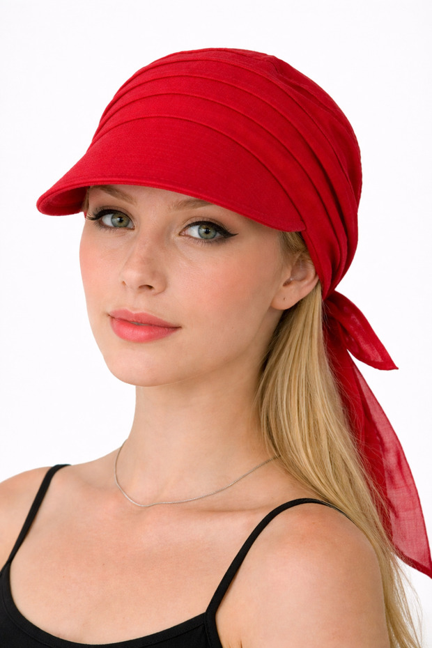 Tie-On Bandana Visor Hat