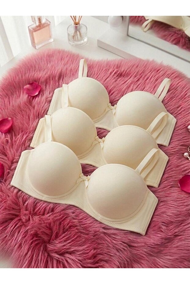 Women's Lotus Underwire Non-Padded Bra 3-Piece Daily Comfort