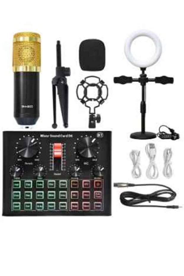 D6 Sound Card Mobile Phone Computer Recording Anchor Live Singing Song Artifact