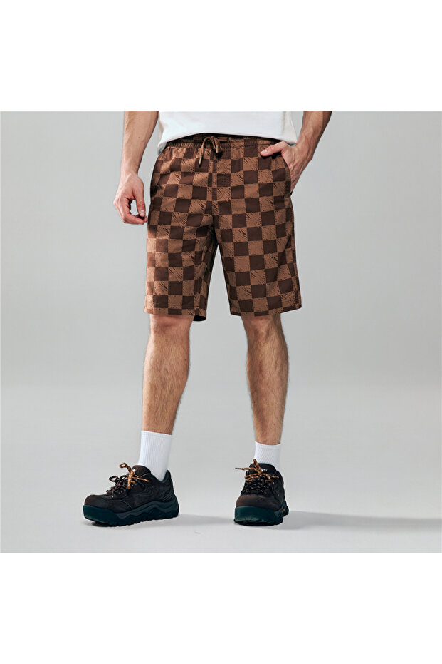 Men’s Slim Twill Bermuda Shorts with Elastic Waist