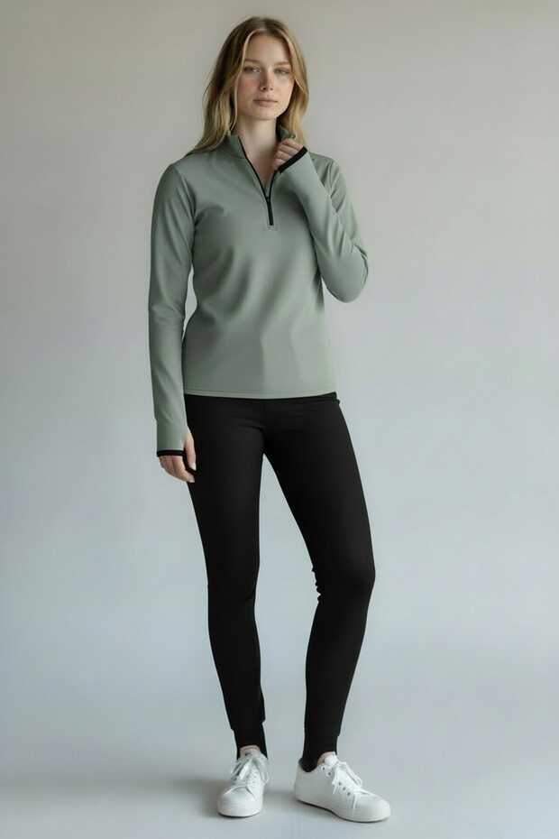 Women's Stand Collar Half Zipper Blouse | Comfortable, Flexible, and for Daily Use