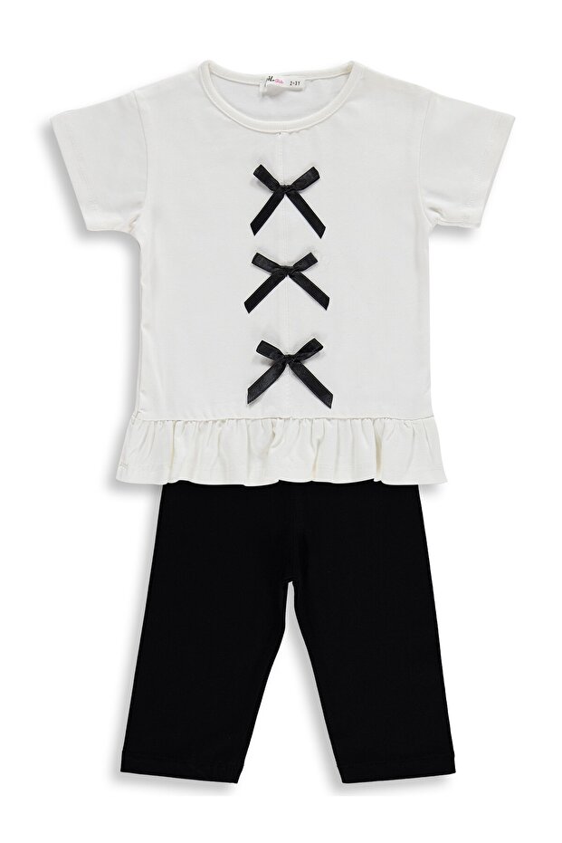 2-5 Years Old Set with Bow - Ecru