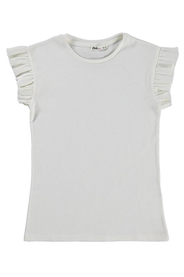 Embroidered Sleeve T-Shirt for 10-13 Years Old - Off-White