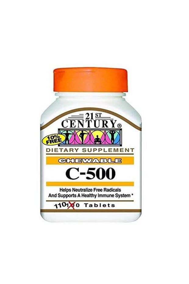 Chewable Vitamin C 500 Mg Dietary Supplement - 110 Tablets