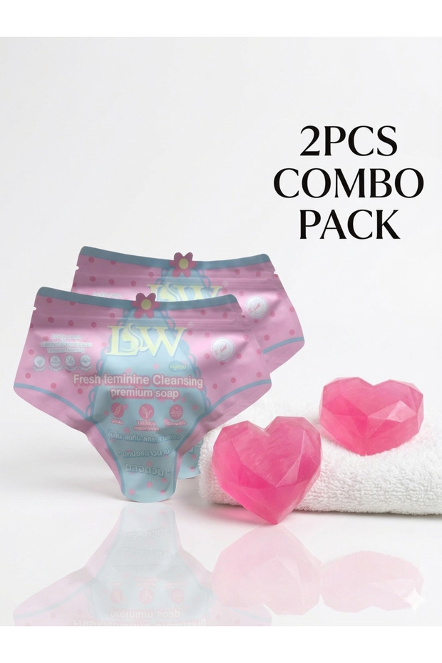 Feminine Cleansing Soap 2PCS COMBO with Aloe Vera & Vitamin B3 & E – Intimate Hygiene Bar 2x50g