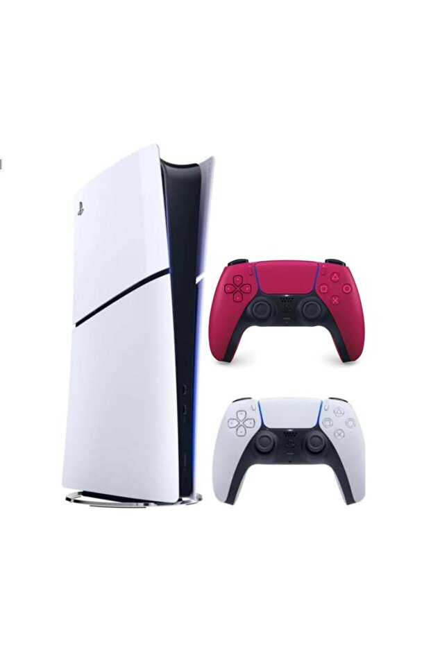 5 Sony Slim Digital 825GB Console International Version with Extra Red Controller