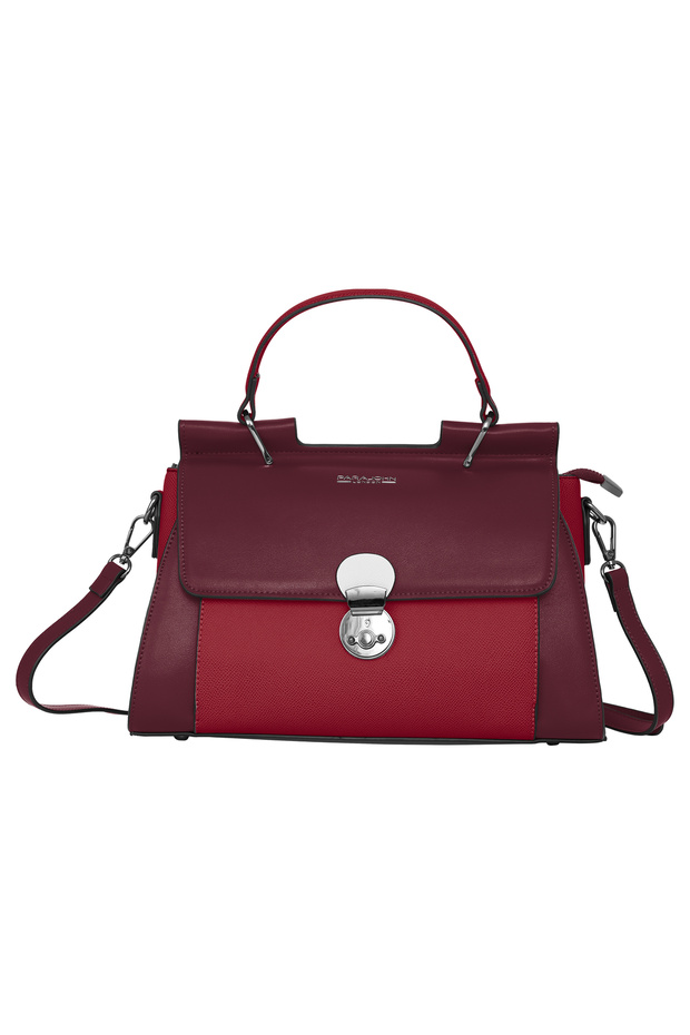 Prime Collection Women's PU Leather Handbag with Top Handle & Shoulder Strap