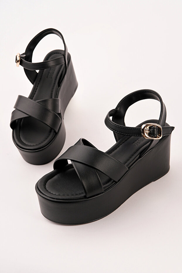 Tly-803 Cross-Strap Padded Sole Sandals