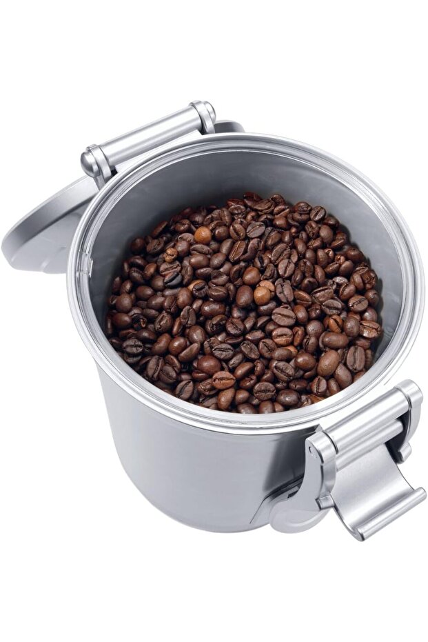 De’Longhi Vacuum Coffee Canister 1.2L, Vacuum-Sealed Freshness & Dishwasher Safe, Silver, DLSC068
