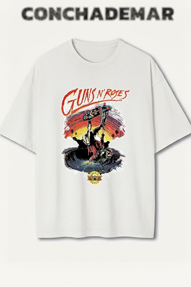 Guns N' Roses Printed Premium Oversized Cotton Lu T-Shirt