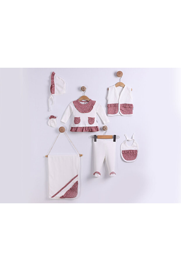 Floral Patterned 7-Piece Girls' Hospital Outfit Set