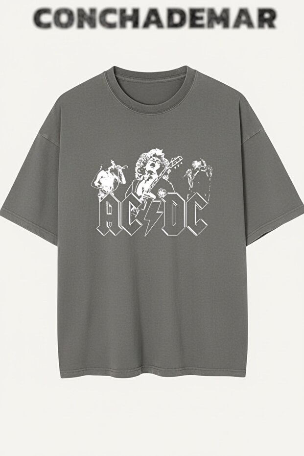 تي شيرت قطني فاخر مطبوع من ACDC