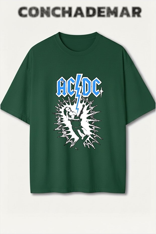تي شيرت قطني فاخر مطبوع من ACDC