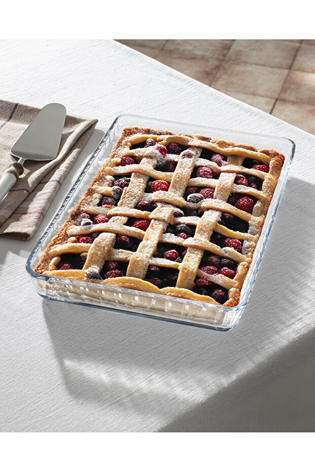 Chérie Rectangular Borosilicate Glass Baking Tray - Transparent - 2