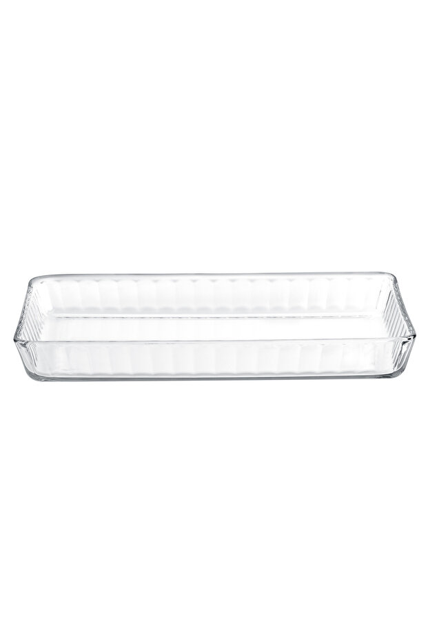Chérie Rectangular Borosilicate Glass Baking Tray - Transparent - 6
