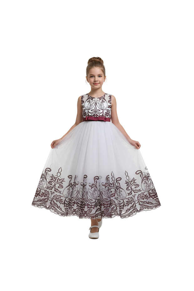 D' Daniela - Lace Applique Ball Gown Dress - Multicolor - 4Y to 12Y