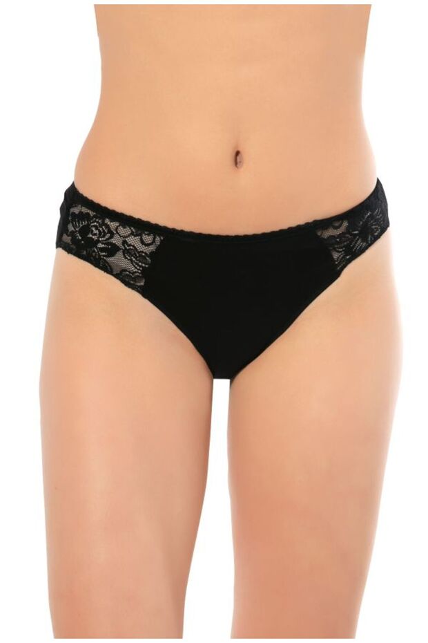 Women's Bamboo Low Waist Lace 5-Piece Slip/Panties