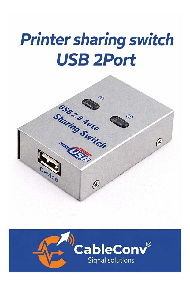محول مشاركة الطابعة USB بمنفذين - محول USB 2.0 سهل التركيب والتشغيل لأجهزة الكمبيوتر المتعددة - 1