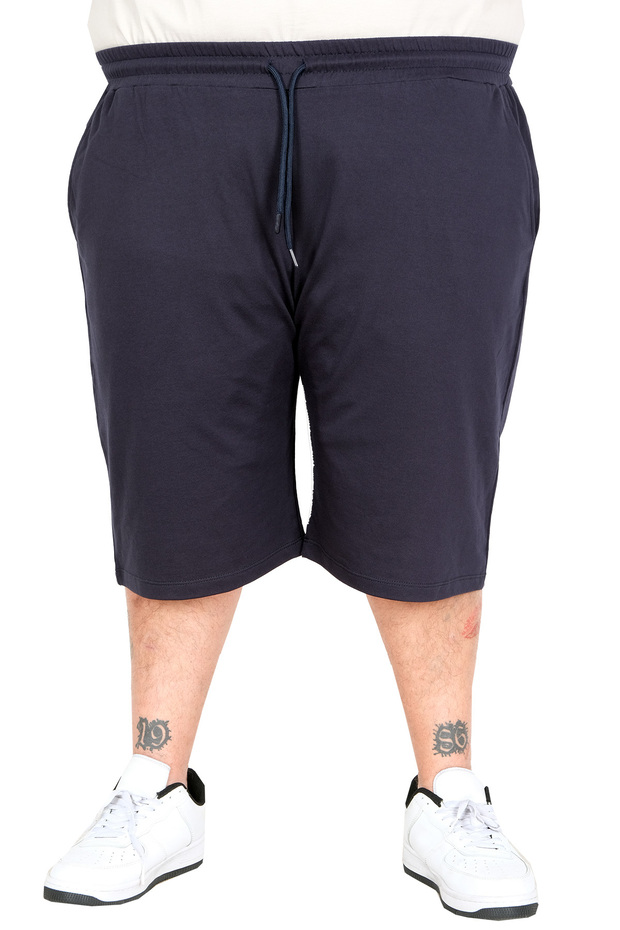 شورت رجالي من القطن الممشط مقاس كبير من مود XL 26260 أزرق داكن