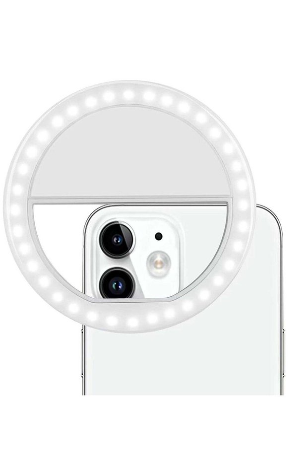 184 Selfie Ring Light with 36 LED Bulbs, Flash Lamp Clip Ring Lights Fill-in Lighting Portable for P