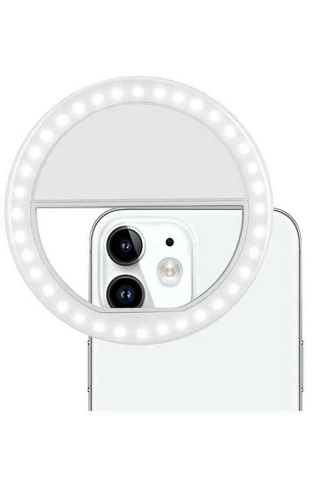 184 Selfie Ring Light with 36 LED Bulbs, Flash Lamp Clip Ring Lights Fill-in Lighting Portable for P