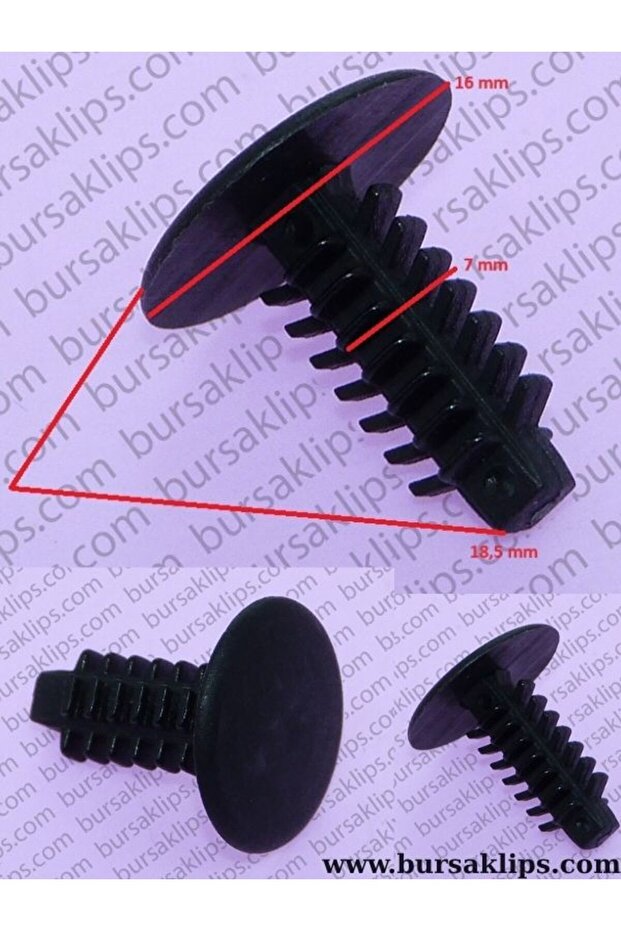 4539- Peugeot,Citroen,Fi̇at Seating Clip (Black) 7565P4 (10 Pcs)