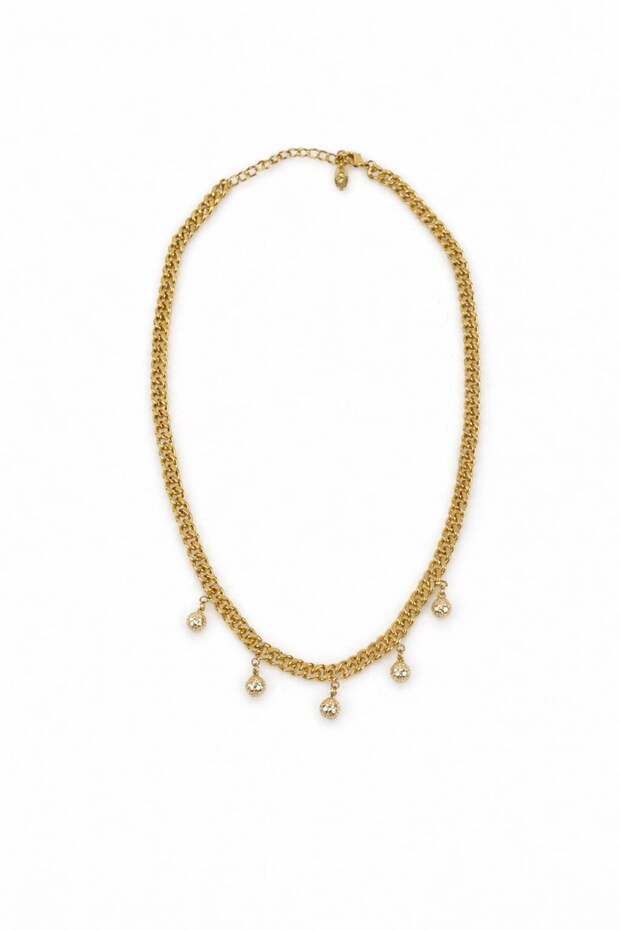 Topçuk Rowed Flat Chain Necklace