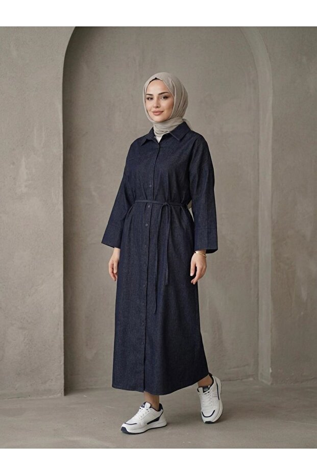 Roba Detail Dress-Navy Blue