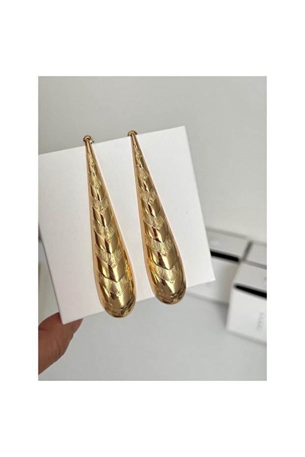 OVAL UZUN GOLD KÜPE
