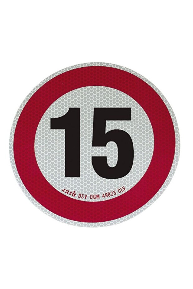 Reflective Truck Speed Limit Sticker Speed Limit Sign (Diameter 20 cm) 15 Km