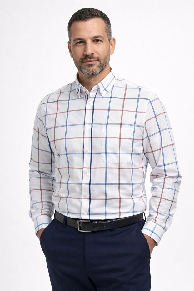 Lugon Classic Regular Fit Long Sleeve Men's Shirt 7614