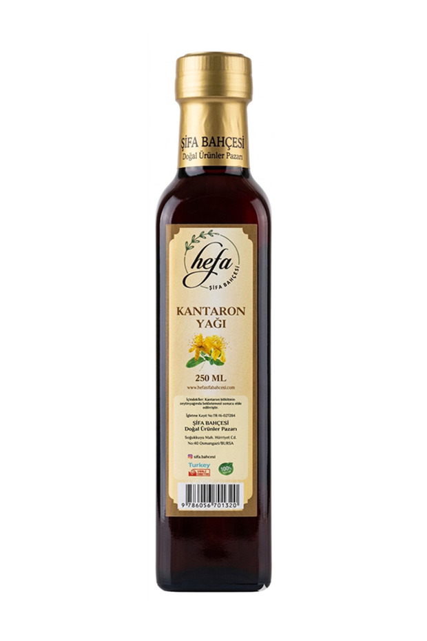 Natural St. John's Wort Oil Organic 250 ml Glass Bottle