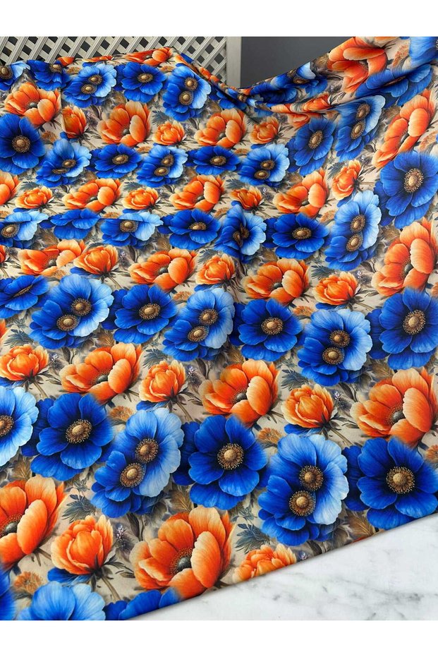 Daho digital print crepe fabric