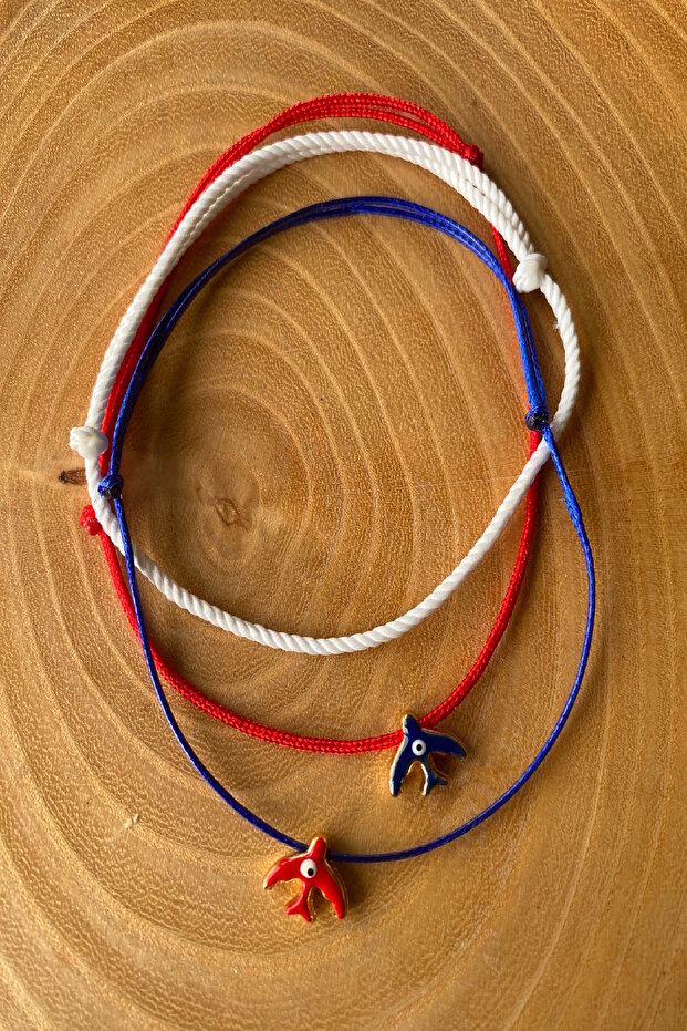 3-Piece Adjustable Rope Anklet with Fish Object
