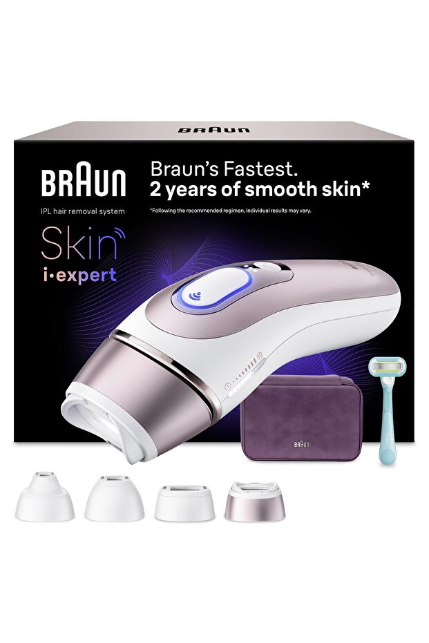 IPL Skin i·expert, Evde Lazerle Tüy Alma, App ile, Çanta, Gillette Venus, 4 Başlık, PL7431