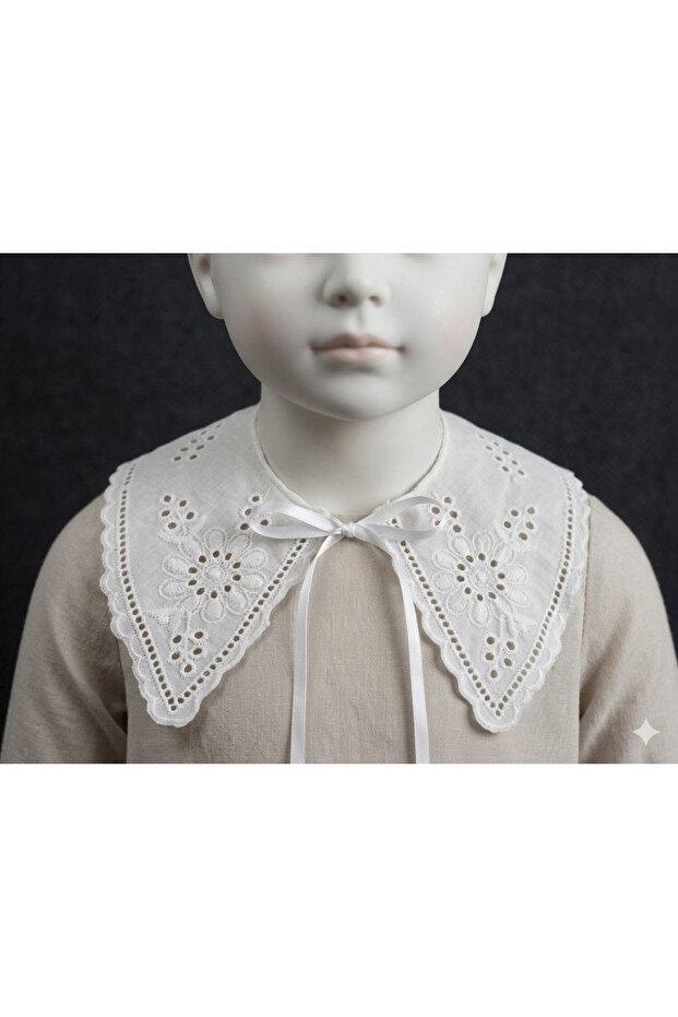 Children's Cotton Scalloped Collar