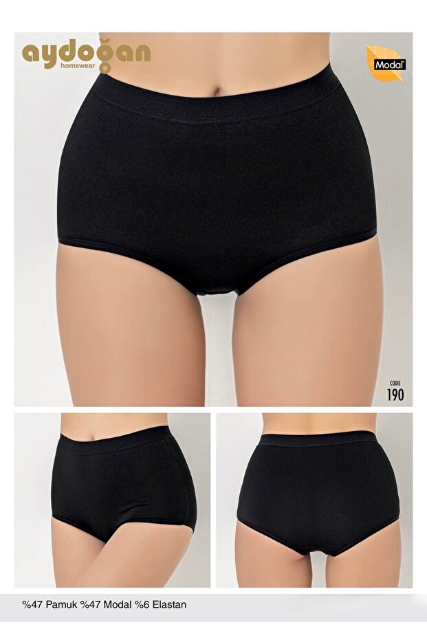Women's Modal Cotton High Waist Gathering Bato Panties 7 Pieces