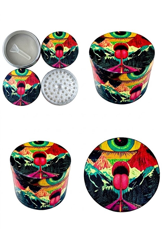 Limited Edition 50mm Grinder Spice Grinder Mill Thick Metal with Pollen Tray 4-Layer Bg-119