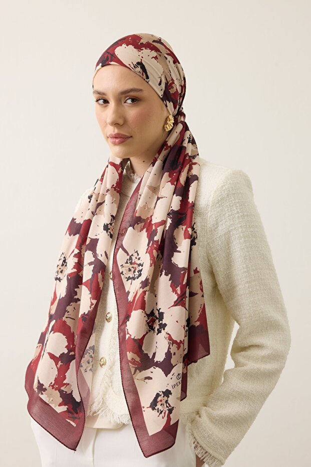 Soft Shawl 3073 Claret Red