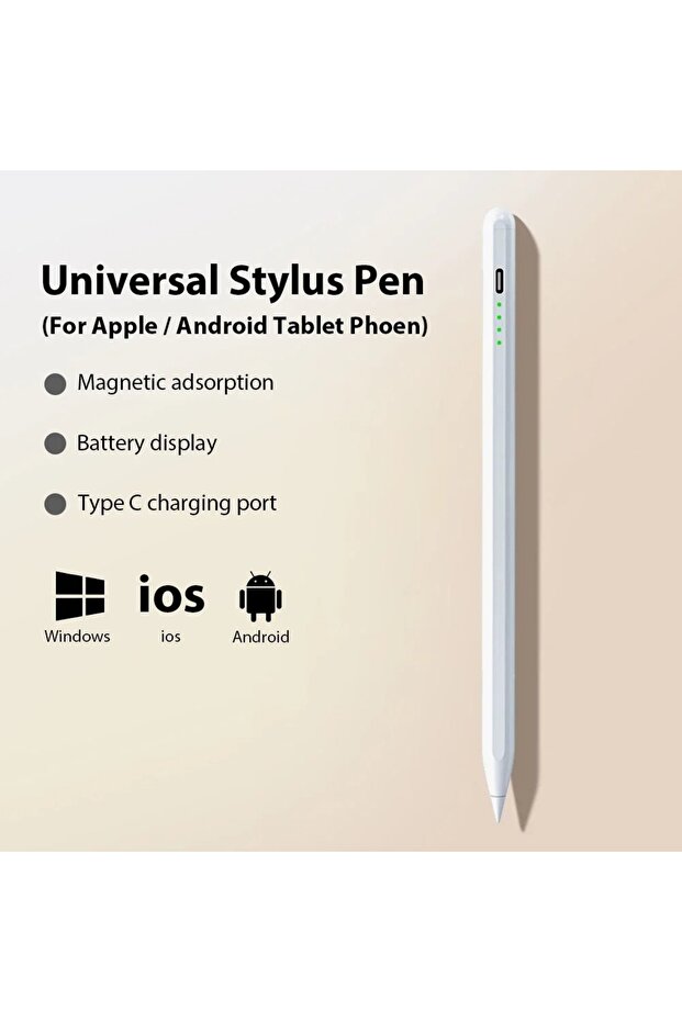 Universal Capacitive Stylus Pen: Compatible with iPad, iOS & Android Tablets - 1