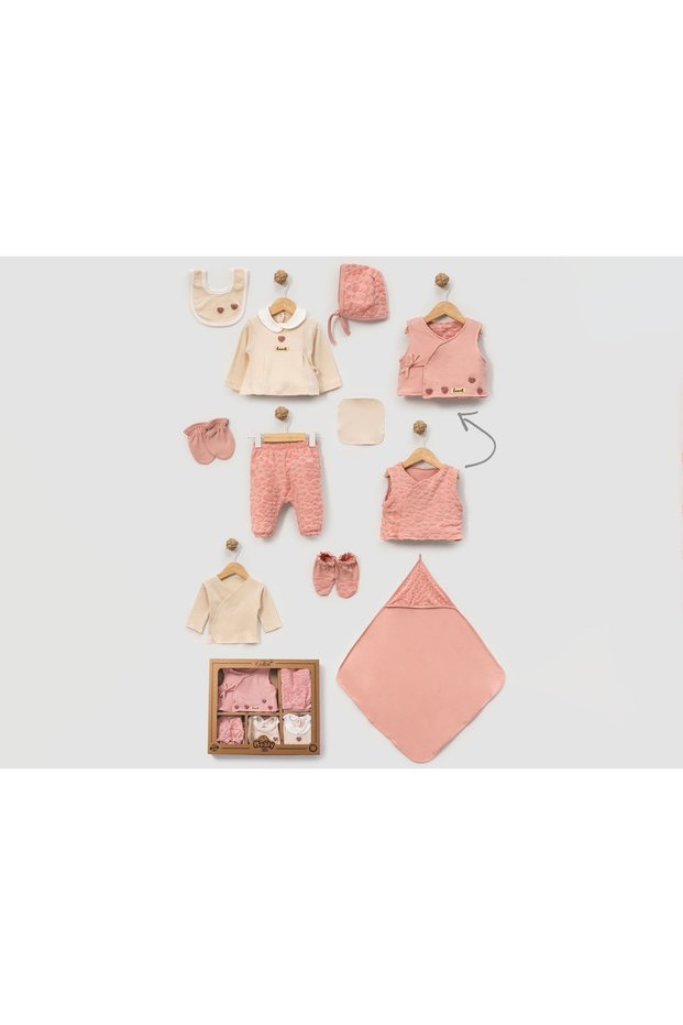 Heart Embroidered 10-Piece Girls' Hospital Outfit Set