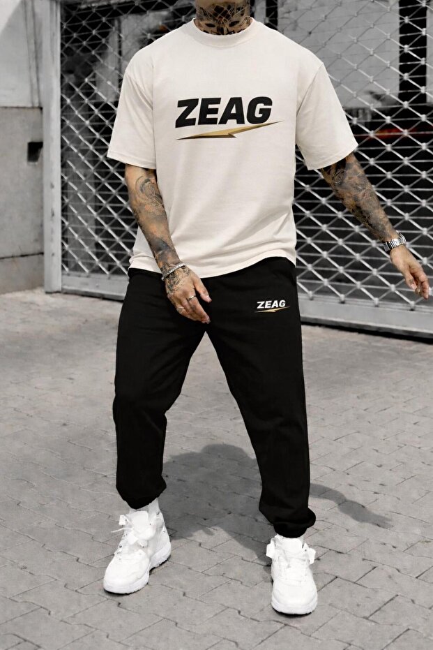 Big Printed Sweatshirt Tee Set