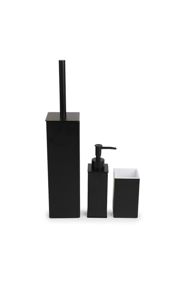 Square Bathroom Set Matte Black - 1