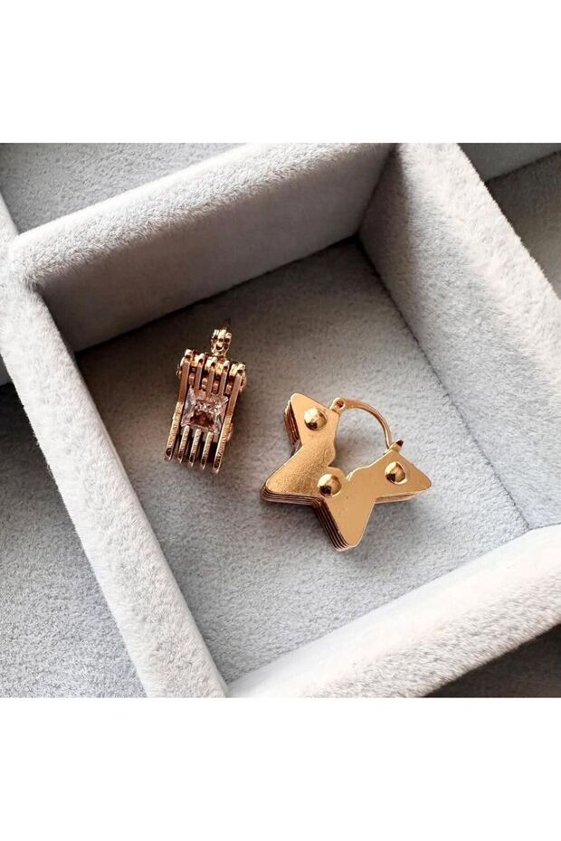 MİNİMAL KATLI YILDIZ KÜPE