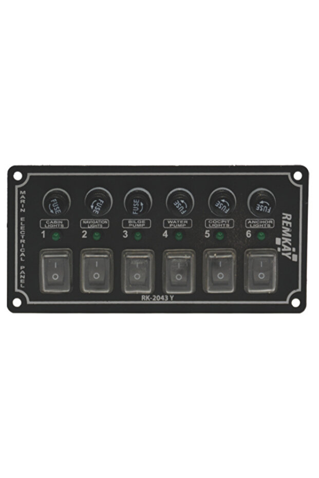 Tekne & Karavan 6lı Switch Sigorta Paneli