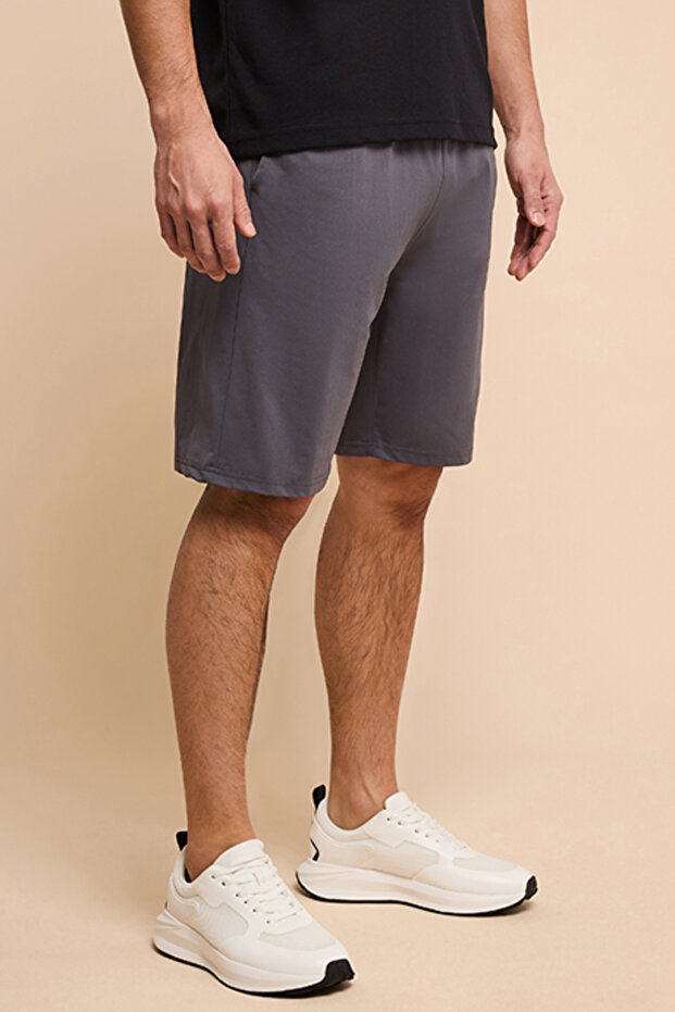 Solid Active Shorts with Elastic Waist - 2