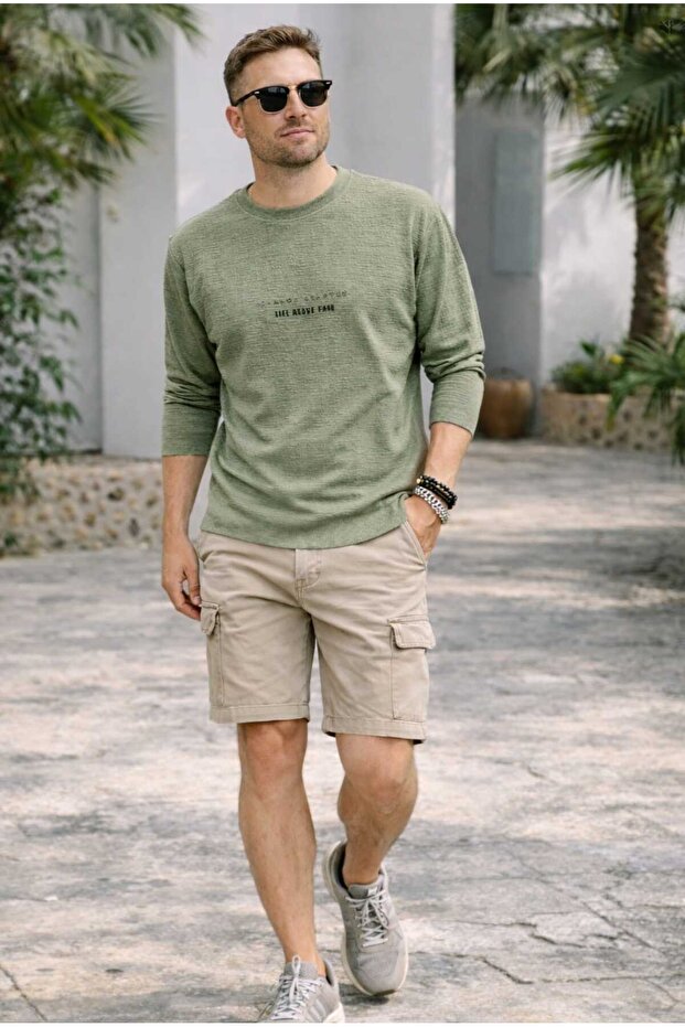 Men's Text Detailed Crew Neck Short Sleeve T-Shirt