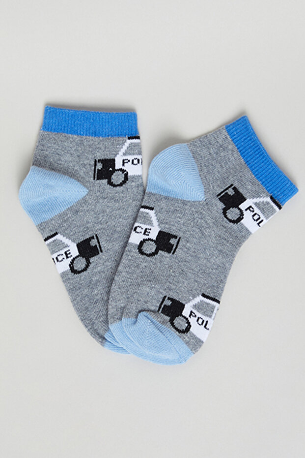 3 Pack Patterned Ankle Socks - 4