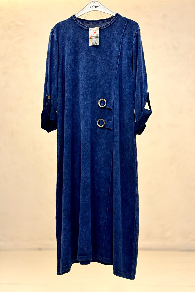 Yan Double Buckle Long Organic Cotton Dress